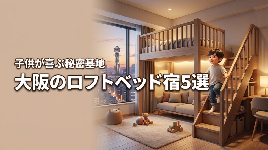 子供が喜ぶ秘密基地！ロフトベッド付きホテルがある大阪の宿5選で家族旅行を満喫