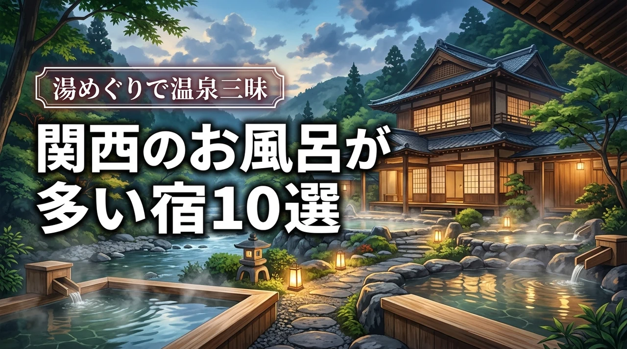 【関西】お風呂の数が多い宿10選！温泉三昧の休日を叶える最高の予約先を厳選