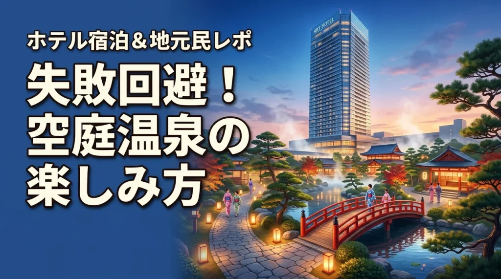 失敗回避！弁天町駅の空庭温泉の楽しみ方＆アートホテル大阪ベイタワー地元民レビュー