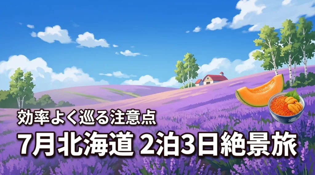 ７月２泊３日北海道旅行はどこに行く？効率よく絶景を巡るおすすめプランと注意点