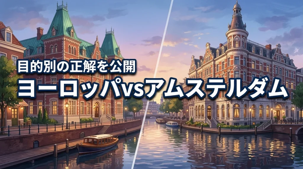 結論、ホテルヨーロッパとアムステルダムはどっちが良い？目的別の正解をズバリ公開